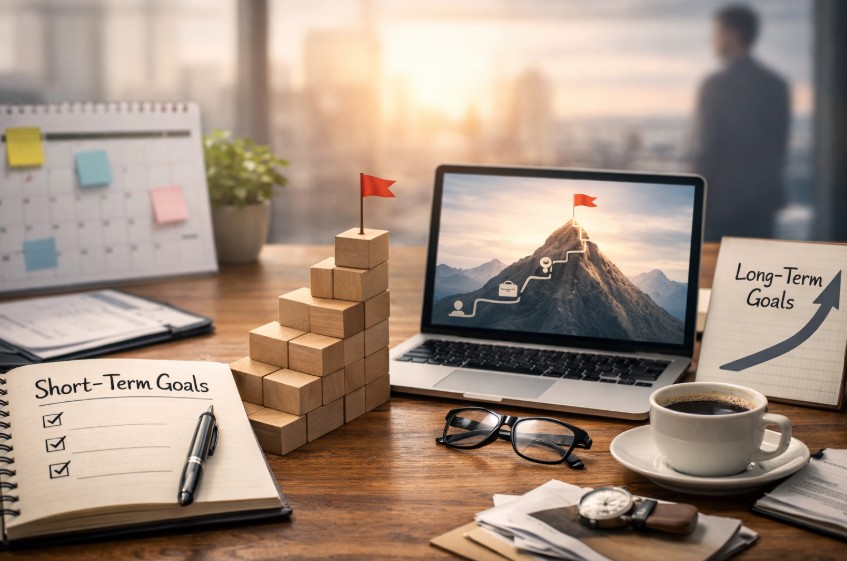 how can short term goals best lead towards accomplishing long term career goals