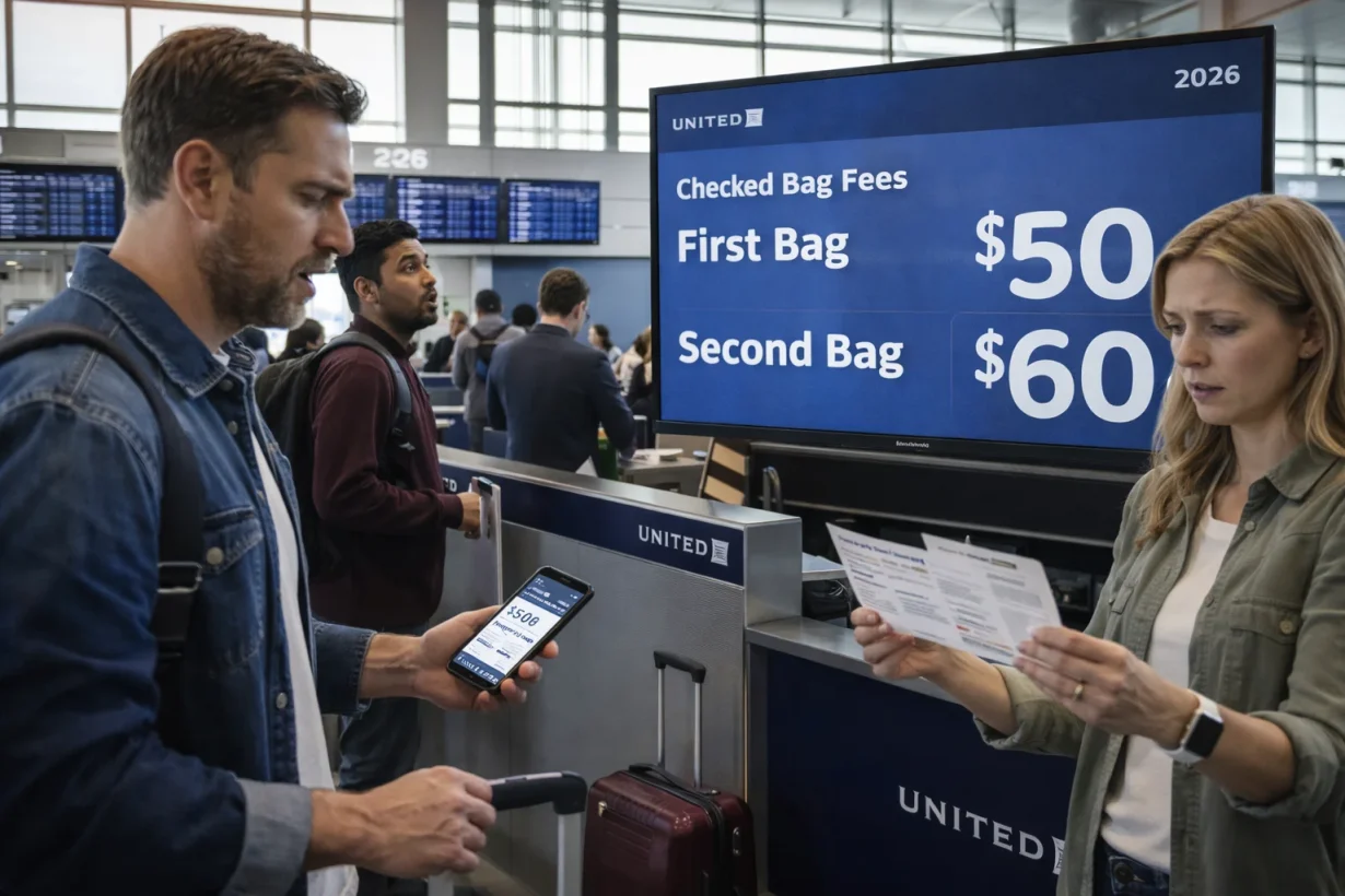 United Baggage Cost Increase in 2026
