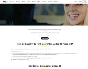 Hertz Car Rental Age Policy