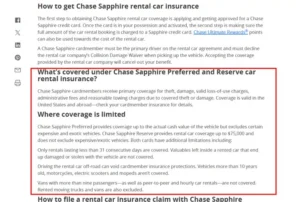 Sapphire rental car coverage