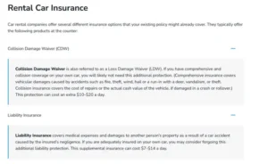rental car insurance
